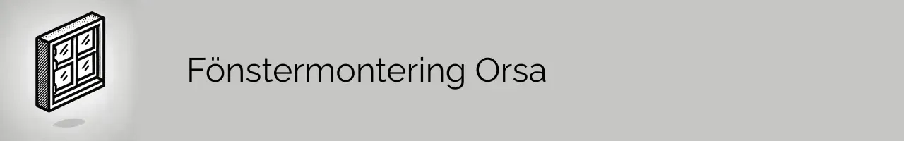 Fönstermontering Orsa